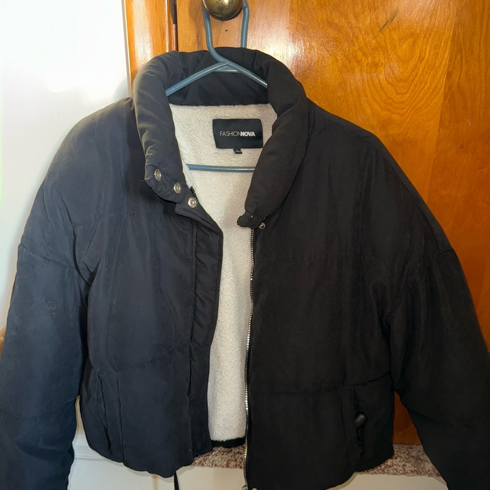 Fashion Nova Black Puffer Jacket